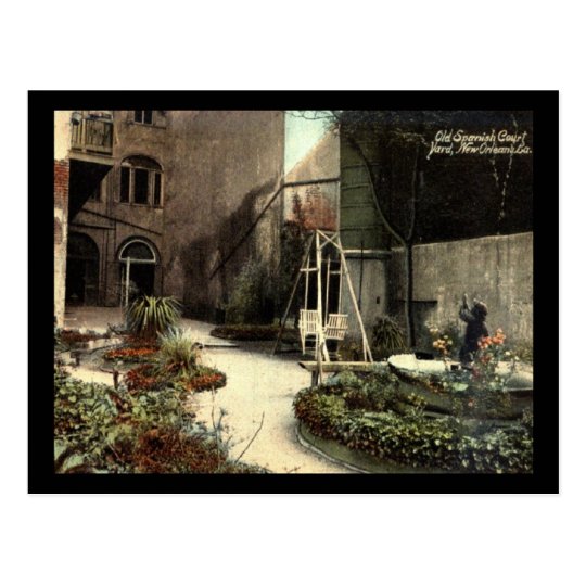 Old Spanish Court Yard, New Orleans Vintage Postcard