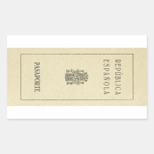 Old Spanish Republic passport (sepia paper) Sticker