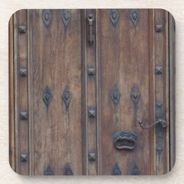 Old Spanish Wooden Door with Bolts Coaster (Front)