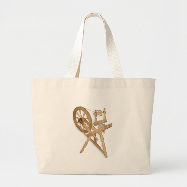 Old spinning-wheel large tote bag (Front)