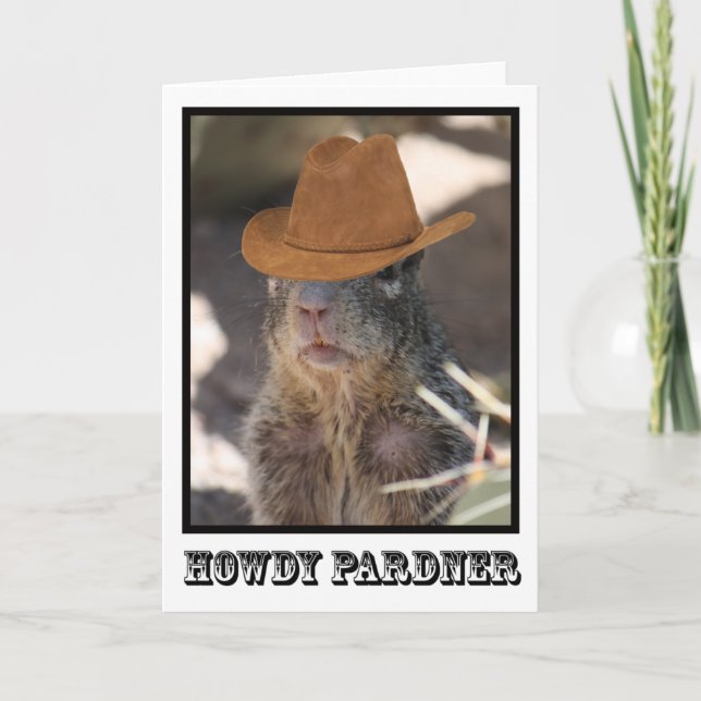 "Old Squrly" Greeting Card (Front)