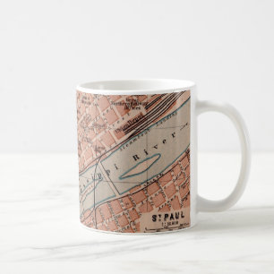 Old St Paul MN Street Map Mug