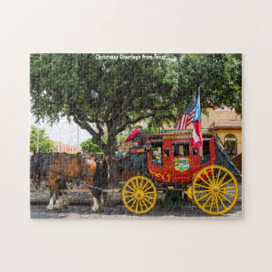 Old Stagecoach Texas. Jigsaw Puzzle