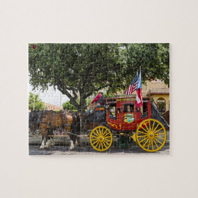 Old Stagecoach Texas Jigsaw Puzzle (Horizontal)