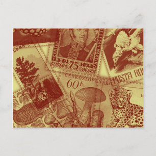 Old Stamps Postcard
