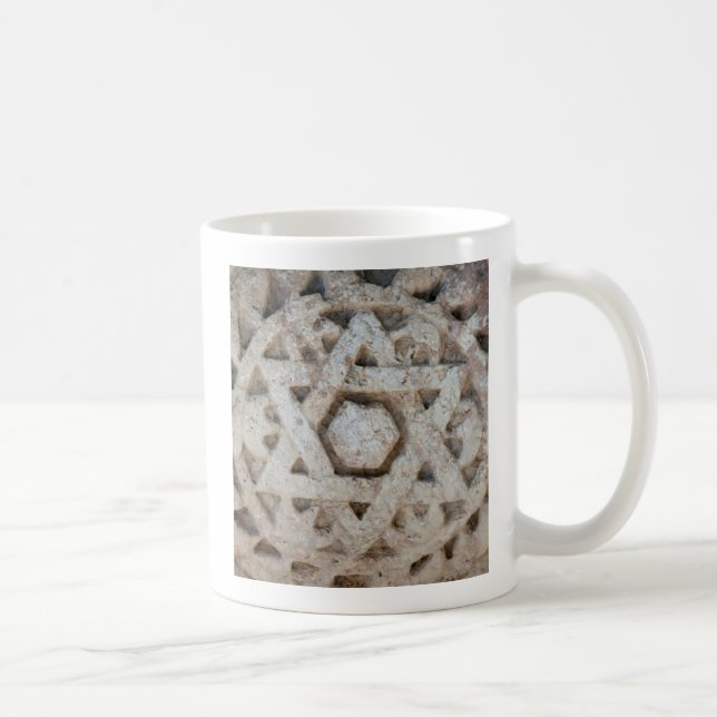 Old Star of David carving, Israel Coffee Mug (Right)
