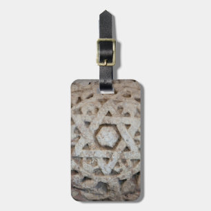 Old Star of David carving, Israel Luggage Tag