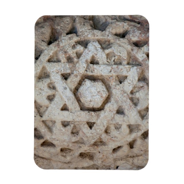 Old Star of David carving, Israel Magnet (Vertical)