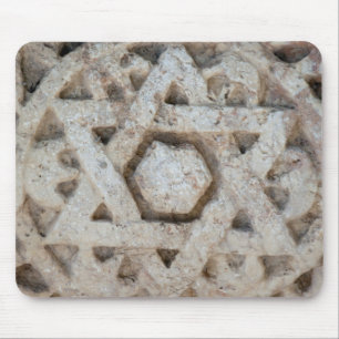 Old Star of David carving, Israel Mouse Pad