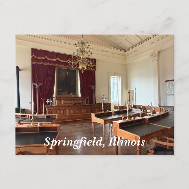 Old State Capitol in Springfield, IL Holiday Postcard (Front)