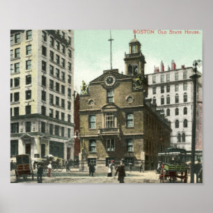 Old State House, Boston 1905 Vintage Poster