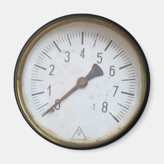 Old Steam Engine Pressure Metre Dial Fridge Magnet