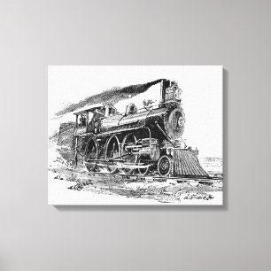 Old Steam Locomotive Canvas Print