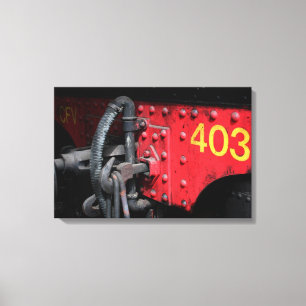 Old Steam Train Le Mastrou 403 Steam Engine Canvas