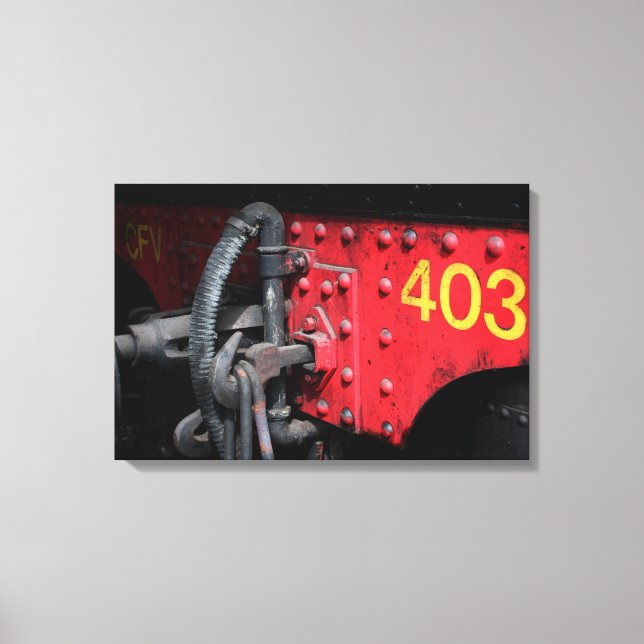 Old Steam Train Le Mastrou 403 Steam Engine Canvas (Front)