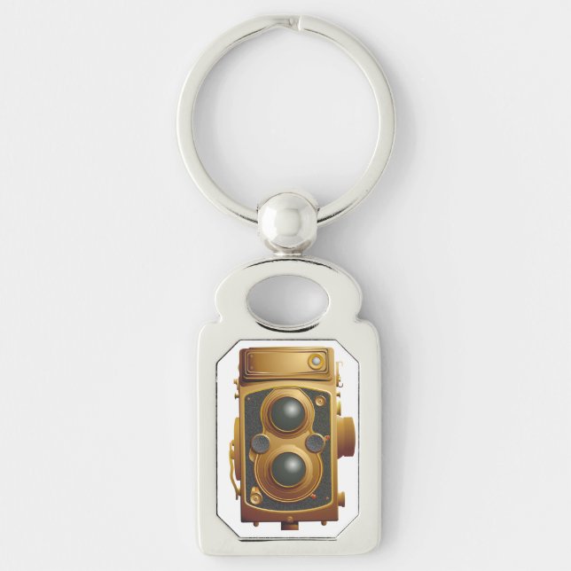 Old Steampunk Camera Keychain (Front)