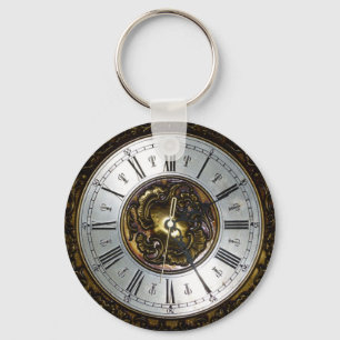 Old steampunk clock design accessoires, vintage keychain