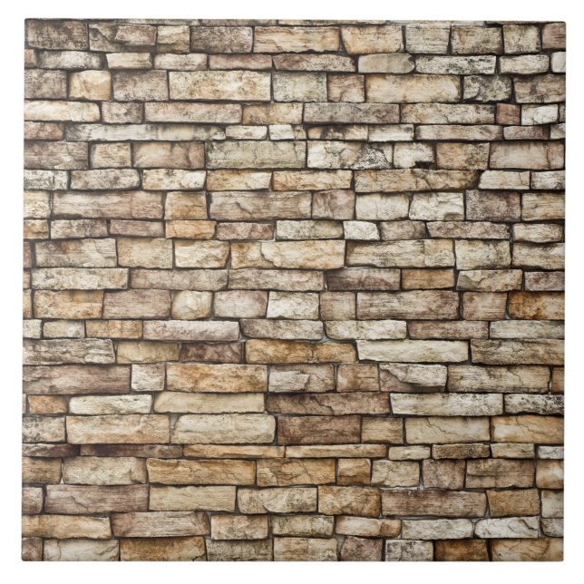 Old Stone Brick Wall Texture Tile (Front)