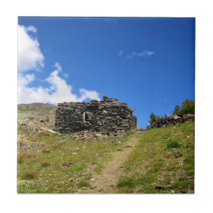 Old Stone Cabin at Gaylor Lakes, Tioga Pass, CA Tile