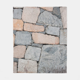 Old stone wall of ancient castle. abstract,ancient fleece blanket