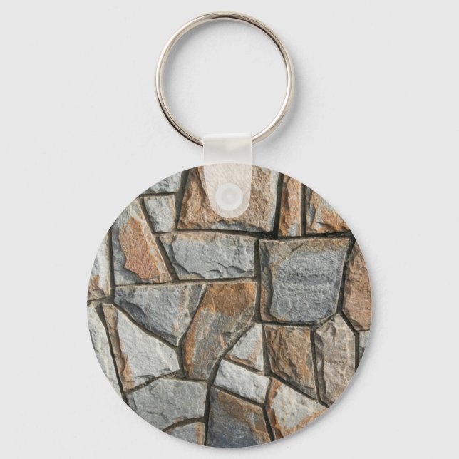 Old stone wall structure keychain (Front)