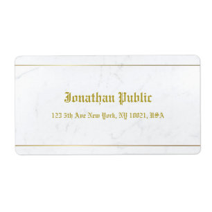 Old Style Calligraphy Elegant Marble Gold Shipping