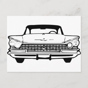 Old Style Car in Black or White Postcard