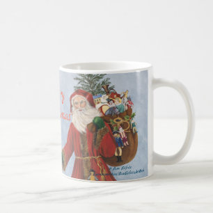 Old Style Father Christmas in Blowing Snow  Coffee Mug