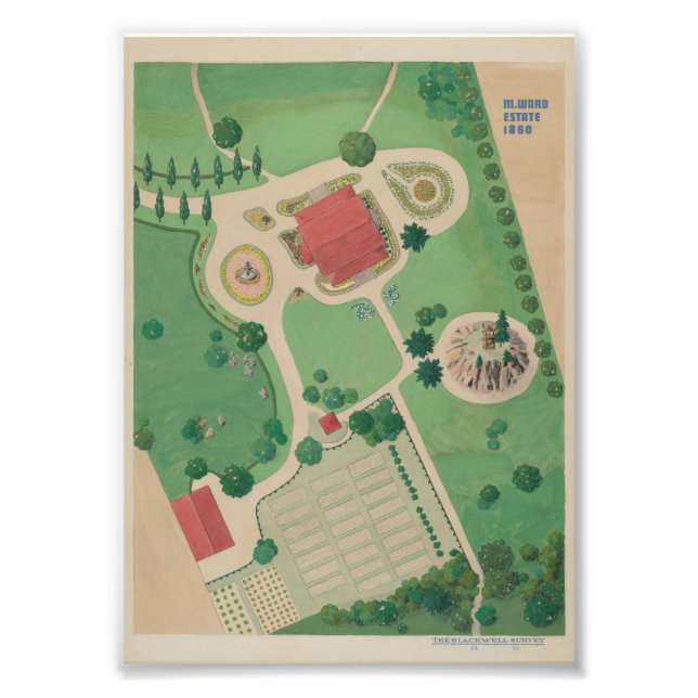 Old style garden plan poster (Front)