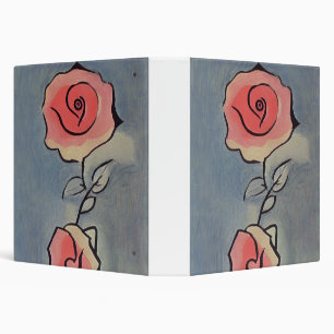 old style grungy rose flower oil painting binder