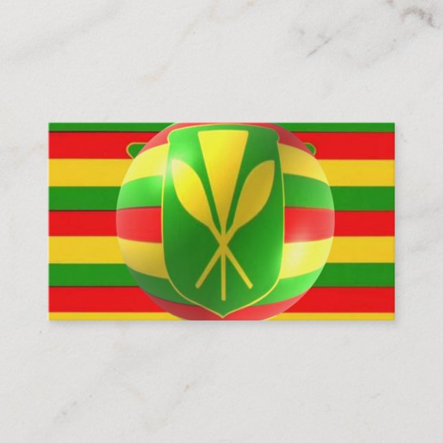 Old Style Hawaiian Flag Business Card (Front)