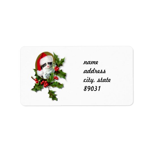 Old Style Vintage Christmas Kitten