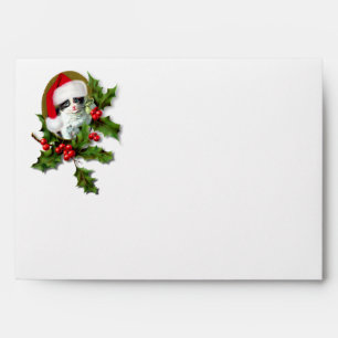 Old Style Vintage Christmas Kitten Envelopes