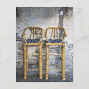 Old styled bamboo chairs, Xitang, Zhejiang, Postcard