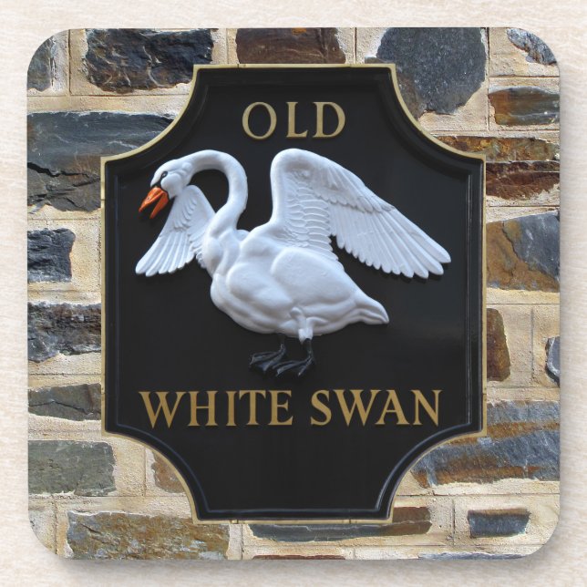 Old Swan Pub Sign Coaster (Front)
