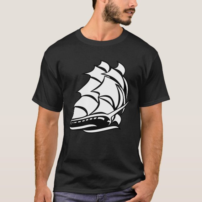 Old Tall Sailing Ship T-Shirt (Front)