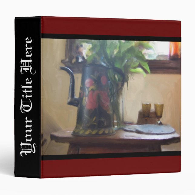 Old Tavern Scene Recipe Binder (Front/Spine)