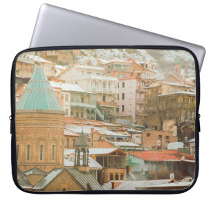Old Tbilisi historical buildings. Caucasus Travel Laptop Sleeve