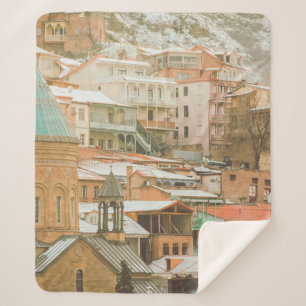 Old Tbilisi historical buildings. Caucasus Travel Sherpa Blanket
