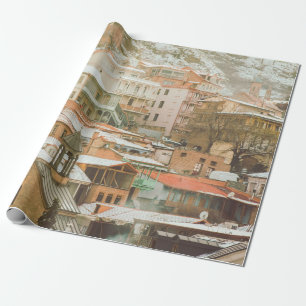 Old Tbilisi historical buildings. Caucasus Travel Wrapping Paper