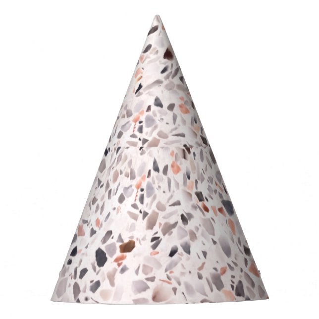 Old terrazzo texture, hamper pattern. party hat (Front)