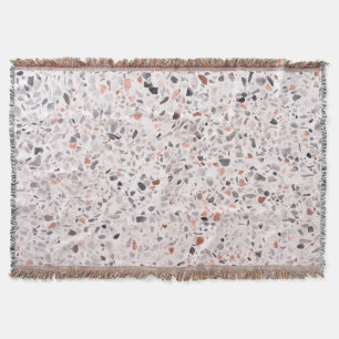 Old terrazzo texture, hamper pattern. throw blanket