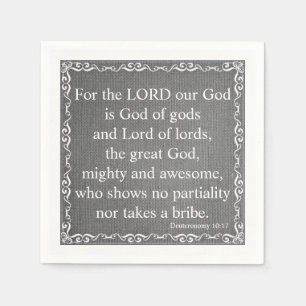 Old Testament Bible Scripture Quote – Deuteronomy Napkin
