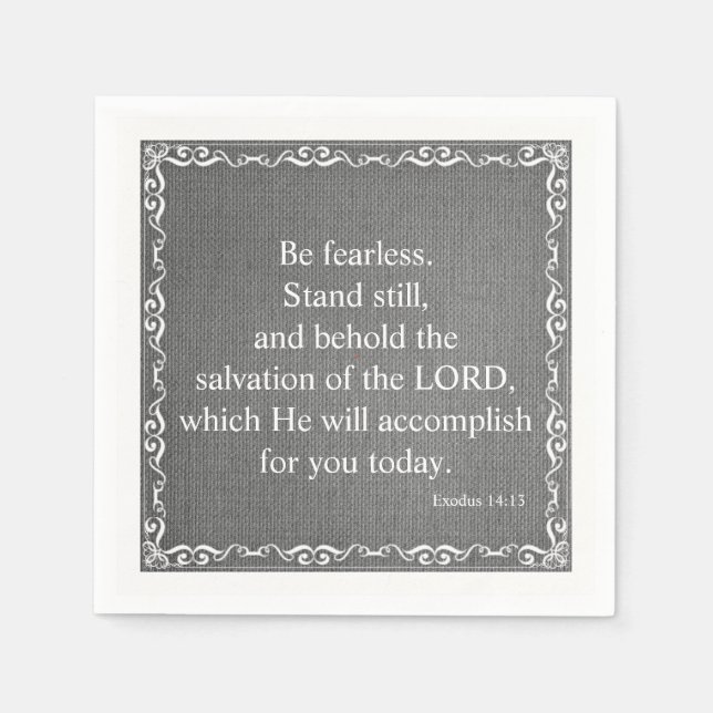 Old Testament Bible Scripture Quote – Exodus 14:13 Napkin (Front)