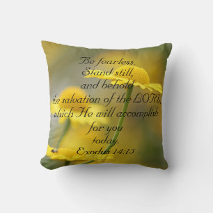 Old Testament Bible Scripture Quote – Exodus 14:13 Throw Pillow