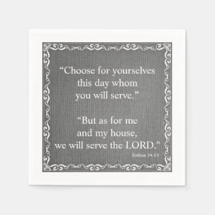Old Testament Bible Scripture Quote – Joshua 24:15 Napkin