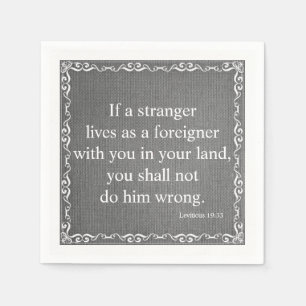 Old Testament Bible Scripture Quote – Leviticus 19 Napkin