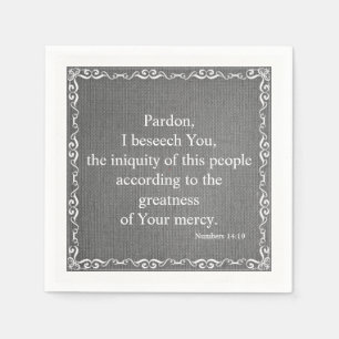 Old Testament Bible Scripture Quote – Numbers 14:1 Napkin