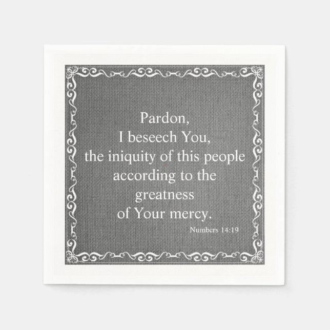 Old Testament Bible Scripture Quote – Numbers 14:1 Napkin (Front)