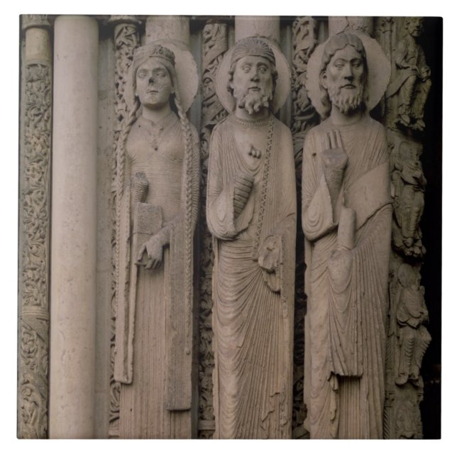Old Testament figures, from the north embrasures o Tile (Front)